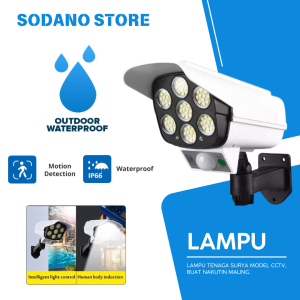 Lampu Sorot Dinding Solar Panel Tenaga Surya Matahari LED Anti Air Taman Sensor Gerak Model CCTV