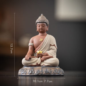 Ceramic Shakyamuni Buddha Statue - Small Tathagata Buddha Zen Home Decor