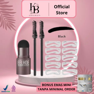 PAKET EYEBROW Eyebrow Powder Cetakan Alis Instan Alis Stempel / Cetakan Alis Tempel Eyebrow Powder Stamp Set / Cetakan Alis Instan Bedak Alis Eyebrow Powder Eyebrow Stamp Alis Stempel Alis Waterproof dengan 10 Model Cetakan Alis original