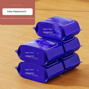 🔥【SG READY STOCK】🔥 Automatic Clamping Floor Cleaning Mop Replaceable Wipes Towel Refill Non Woven Cloth Wet Tissue Mop