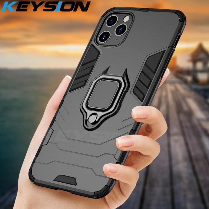 KEYSION Shockproof Armor Case For iPhone 11 Pro 11 Pro Max Stand Car Ring  Phone Cover for Apple iPhone 11 Pro XS XR 6S Plus XS Max Lazada