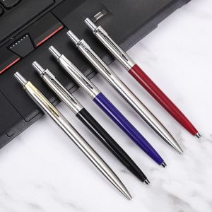 【COD&Fast Delivery】 Press Tyle Ballpoint Pen Metal Business Writing Tools High Quality with Blue/Black Ink Refill Neutral Pen Students Gift