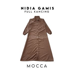 MLK - Baju Tunik Wanita Dewasa Nidia Full Kancing / Fashion Muslim Wanita Dewasa Bahan Moscrepe Premium