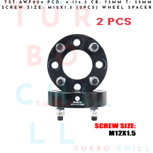 TST-AWF024 PCD: 4-114.3 CB: 73MM T: 35MM SCREW SIZE: M12X1.5 (2PCS) WHEEL SPACER