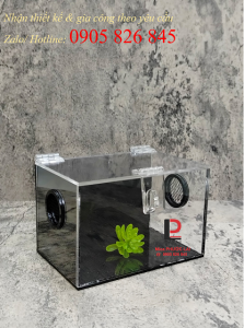 Hộp mica nuôi bọ cạp nhện kích thước 15-10-10cm (thông khí ô lưới)