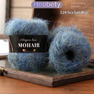 Heabety 2 cái nhiều màu Alpaca Mohair Gradient nhuộm Mohair dệt kim tay trung bình dày mô hình bé Len Khăn Choàng chăn