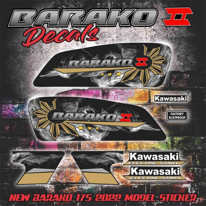 kawasaki barako 2 sticker NEW MODEL 2022 | Lazada PH