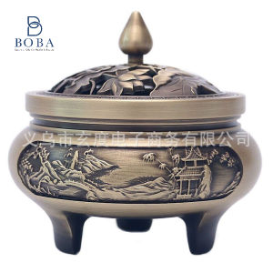 (HCM) Lư Đồng đốt trầm bằng đồng nguyên khối - bobashop.vn