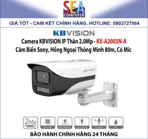 Camera KBVISION IP Thân 2.0Mp - KX-A2003N-A - Cảm Biến Sony Hồng Ngoại Thông Minh 80m Có Mic