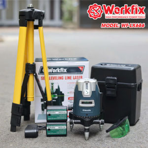Máy cân mực laser WORKFIX WF-LS686PRO 5 tia xanh bóng LED siêu sáng Phím cảm ứng Hộp nhựa