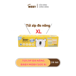 Baby Moby Túi Zip Đa Năng Tiện Lợi Size XL (24 túi/hộp)