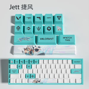 Jett keycaps Valorant Keycaps OEM Profile 14Keys Mini Set PBT Dye Sub New Design