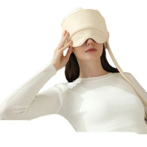 Electric Head Massager with Heat Therapy Portable Scalp and Eye Relaxation Device for Stress Relief and Sleep Aid
