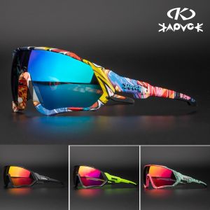 KAPVOE UV400 polarized riding glasses outdoor sports sunglasses windproof 5 lenses