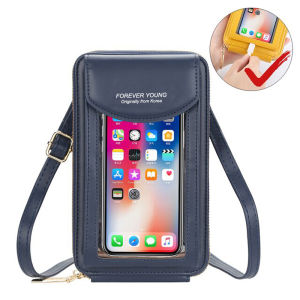 Dompet Pocket Hp dan Uang Wanita Perempuan Touch Screen Multifungsi Kulit Sintetis Model Import Terbaru