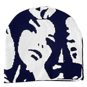 Học sinh mùa đông đi xe đạp ngoài trời Mũ leo núi trượt tuyết mũ giữ ấm thời tiết lạnh mũ dệt kim với mô hình chân dung con người