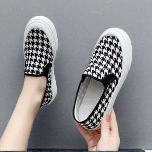 Korean Womens Summer Fashion Flat Low-Cut Canvas Shoes Breathable Comfortable Footwear