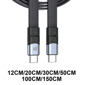 USB C Fast Charging Cable Flat Nylon Wire 240W Powerful Support Fast Data Transmission Type C Cord