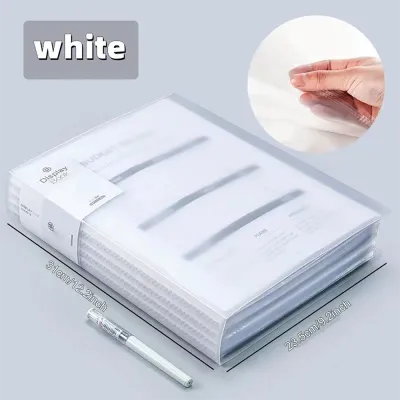 A4 Clear Book 20 60 100 Pockets Large Capacity File Folder Organizer Multi-layer Transparent Document Storage for School Office Exam Paper Presentation Book Portfolio Waterproof Durable Stationery Ready Stock Fast Delivery