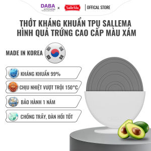 Bộ 2 Miếng Lót Nồi Silicone Sallema Hình Trứng Chịu Nhiệt Cao Chống Trượt Kèm khay đựng ABS