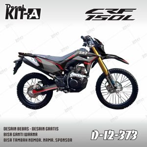 Decal Honda CRF 150L MOTIF RED GREY GRADASI D-I2-373 D-I2-1520