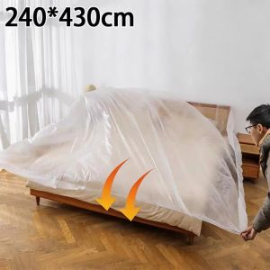 NOBLELUX 5PCS Disposable Disposable Bed Dust Cover Waterproof Transparent Sofa Dust Cover Easy Application Elastic Edges Dustproof Bed Cover Bed Protection