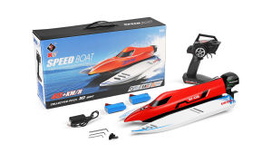 Jdd【จัดส่งที่รวดเร็ว】เรือบังคับ WL915-A 2.4Ghzเรือเร็วความเร็วสูงเรือบังคับวิทยุ2ช่องแบตเตอรี่ชาร์จไฟได้ของขวัญระยะไกลสำหรับเด็ก45kmh