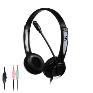 Comfortable Headsets with Adjustable Headband and 3.5mm Plugs Headphone for Gaming and Office Travel Use Earphone