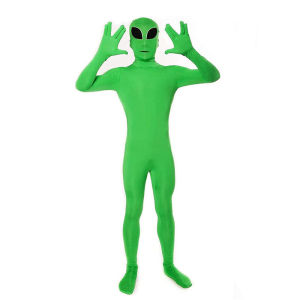 ET green alien cosplay costume one-piece tights cross-border halloween funny stage show costumes gifts