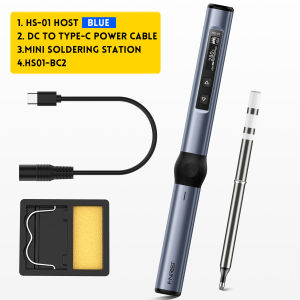 FNIRSI HS-01 Adjustable Temperature Soldering Iron DC 24V 80-420℃ Welding Solder Rework Station PD 65W Portable Repair Tool