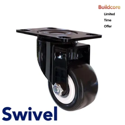 50mm (2”inch)PU Caster Castor Swivel & Fix & Brake Caster Wheel Roller 50kg Heavy Duty Roller Roda Custer