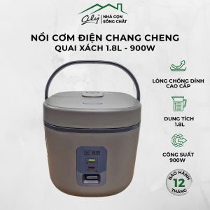 Nồi Cơm Điện Chang Cheng 1.8L – Công Suất 900W Lòng Nồi Chống Dính Quai Xách Tiện Lợi BH 12 Tháng