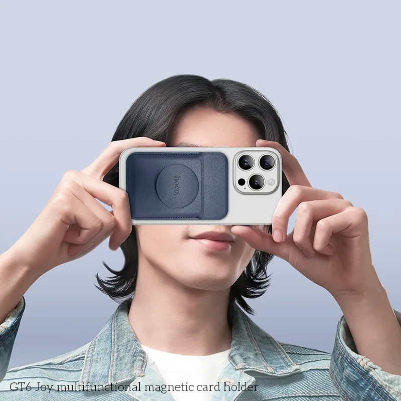 Hoco GT6 Joy Multi-function Magnetic Card Holder ที่เก็บการ์ดแม่เหล็กใช้ตั้งโทรศัพท์ได้