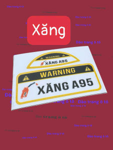 Miếng dán chống đổ nhầm xăng dầu cho ô tô decal dán xe chống đổ nhầm nhiên liệu hàng cao cấp chống mờ chữ