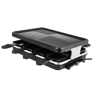 【Local Shipping】Raclette Table Grill Electric Korean BBQ Grill Indoor Cheese Raclette for 8 Person Removable Non-Stick Surface Temperature Control & Dishwasher Safe 1300W