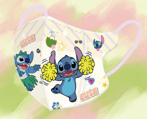 LYL Stitch Disposable Kids 3d Mask 3-12 Years Old Cartoon 3d Lightweight And Breathable Individually Packaged 3-Layer Protection 史迪仔 儿童 口罩