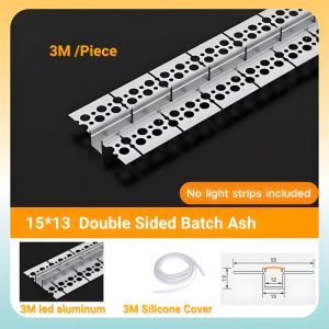 3 Meter Flexible Arc shaped aluminum channel linear light round curve type embedded lamp strip Pre-installed linear light slot bendable aluminum profile