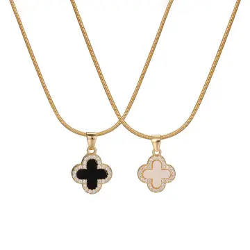 Decorative Deep Red Carnelian Clover 21k Gold Necklace Set – Andaaz Jewelers
