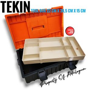TEKIN Toolbox Besar Tool Box Kit Plastik Tempat Kunci Kotak Perkakas