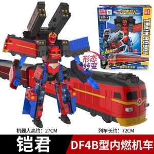 OD] Genuine Smart Train Superman Train High-Speed Rail Deformation Robot Boy Children Deformable Assembled Toy Gift
