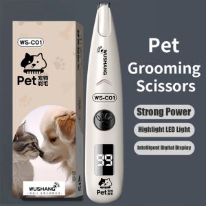 OUREAL Cordless Pet Dog Electric Groomer Trimmer Low Noise with LED Light Pet Foot Hair Trimmer High Quality USB Rechargeable Face Ear Hip Paw Shaver Cat Dog
