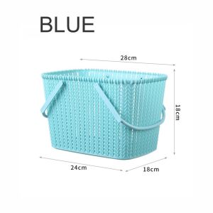 Boxera Bakul Simpanan Plastik Serbaguna Pemegang Bilik Air Dapur Rumah Plastic Storage Basket Organizer Bathroom Kitchen Home Multipurpose Portable Basket With Handle Durable Storage Container 防水收纳篮 ABS