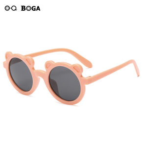 OQ BOGA 9 Colors Children Cute Bear Frame Anti UV Kids Sunglasses Children Outdoor Eye Protection Full Rim Sun Glasses