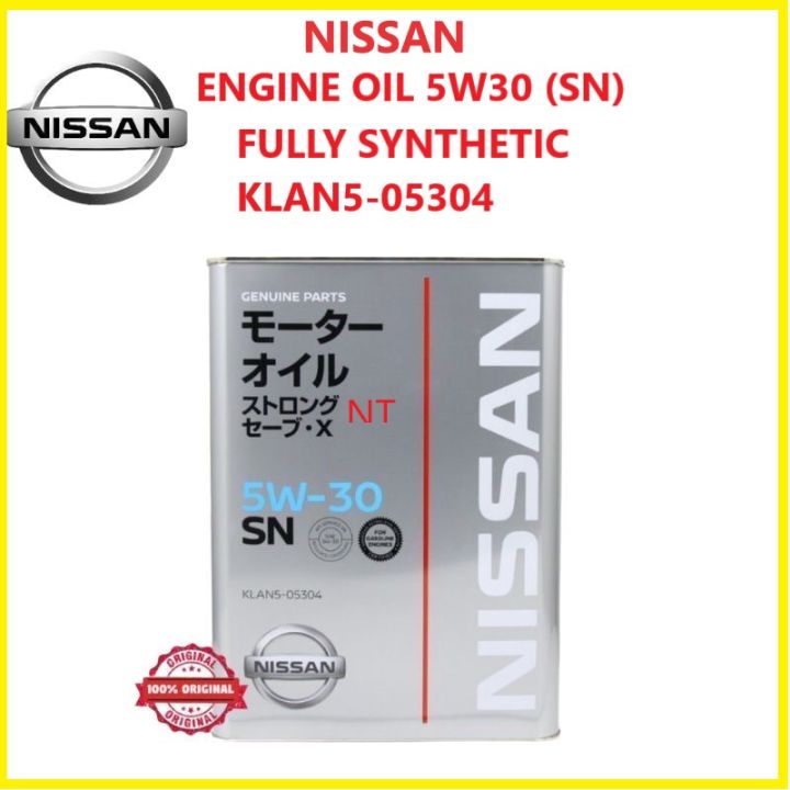 NISSAN ENGINE OIL SN 5W30 4L STRONG SAVE X Fully Synthetic engine oil ...