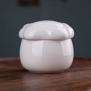 YITAQI 150ml Sleeping Dog Cat Cinerary Casket Memorial Pet Paw Pet Cremation Ashes Storage Box Tea Storage Box Creative Ceramic Pet Urn Pet Funeral