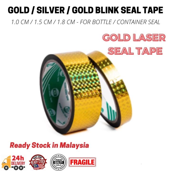 Gold Silver Laser Shiny Wrapping Cookie Jars Packaging Tape 10/15/18mm ...