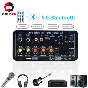 Amplifier Bluetooth Audio 5.0 Untuk 8-12 Inci Speaker AC 220V 12V 24V Kit Modul Mp3 Bluetooth Bluetooth Karaoke Fm 2.1 Hi-Fi Amplifier Subwoofer Super Bass Subwoofer Mobi Power Amplifier