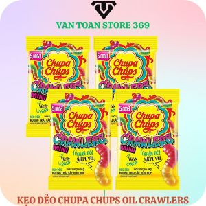 Kẹo dẻo CHUPA CHUPS crawlers mini sâu hương trái cây hỗn hợp gói 24g