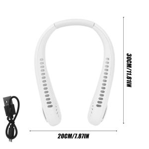Portable Vaneless Hanging Neck Fan USB Rechargeable Fan Portable Adjustable Bladeless Mini Neck Fan Outdoor Sports Cooling Neck Fan