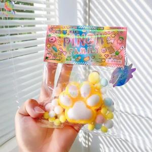 [SG Seller]Glitter Cat Paw Slow Rebound Pinch Decompression Toy Pearl Cat Paw Mochi Taba Squishy Fidget Toy